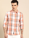 Being Human Pure Cotton Slim Fit Checked Casual Shirt