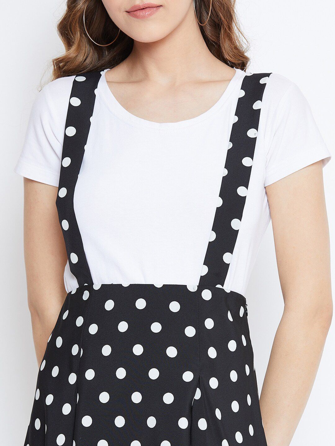 Berrylush Women Black & White Printed Flared Skirt