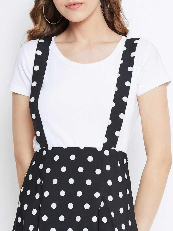 Berrylush Women Black & White Printed Flared Skirt