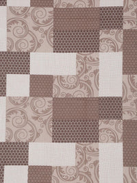 Moda Rapido X KLOTTHE Brown & White Geometric 400 TC Single Bedsheet with 1 Pillow Covers