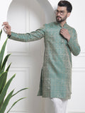 SOJANYA Men Ethnic Motifs Jacquard Silk Cotton Kurta