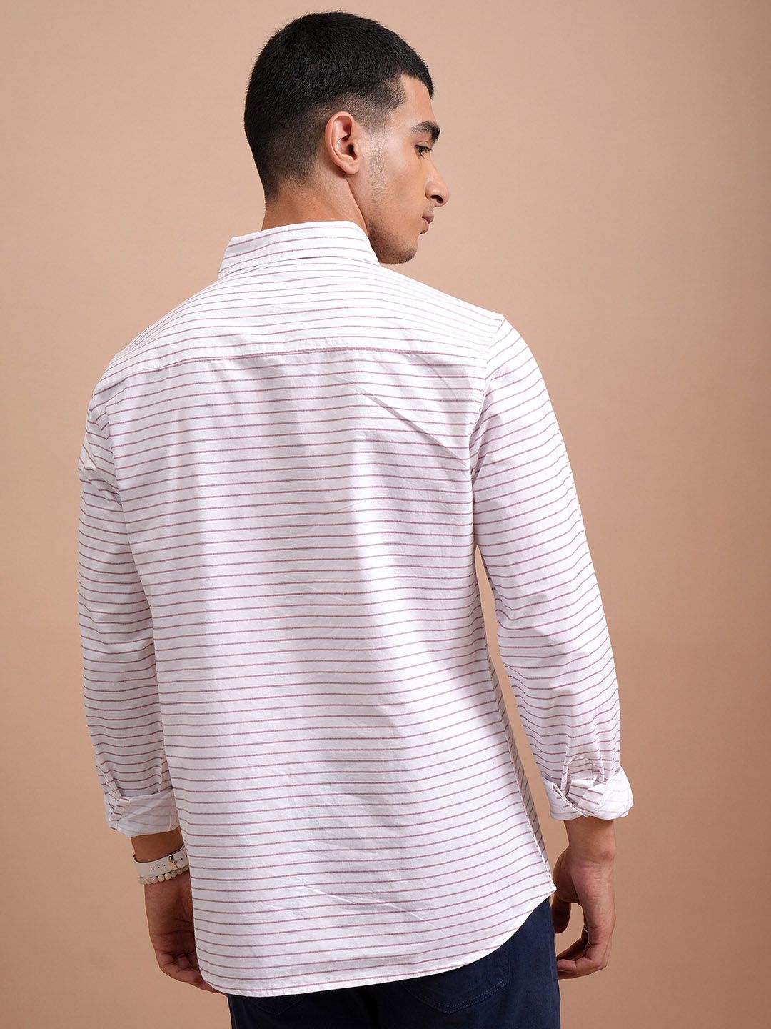 HIGHLANDER Plus Size Slim Fit Opaque Cotton Casual Shirt