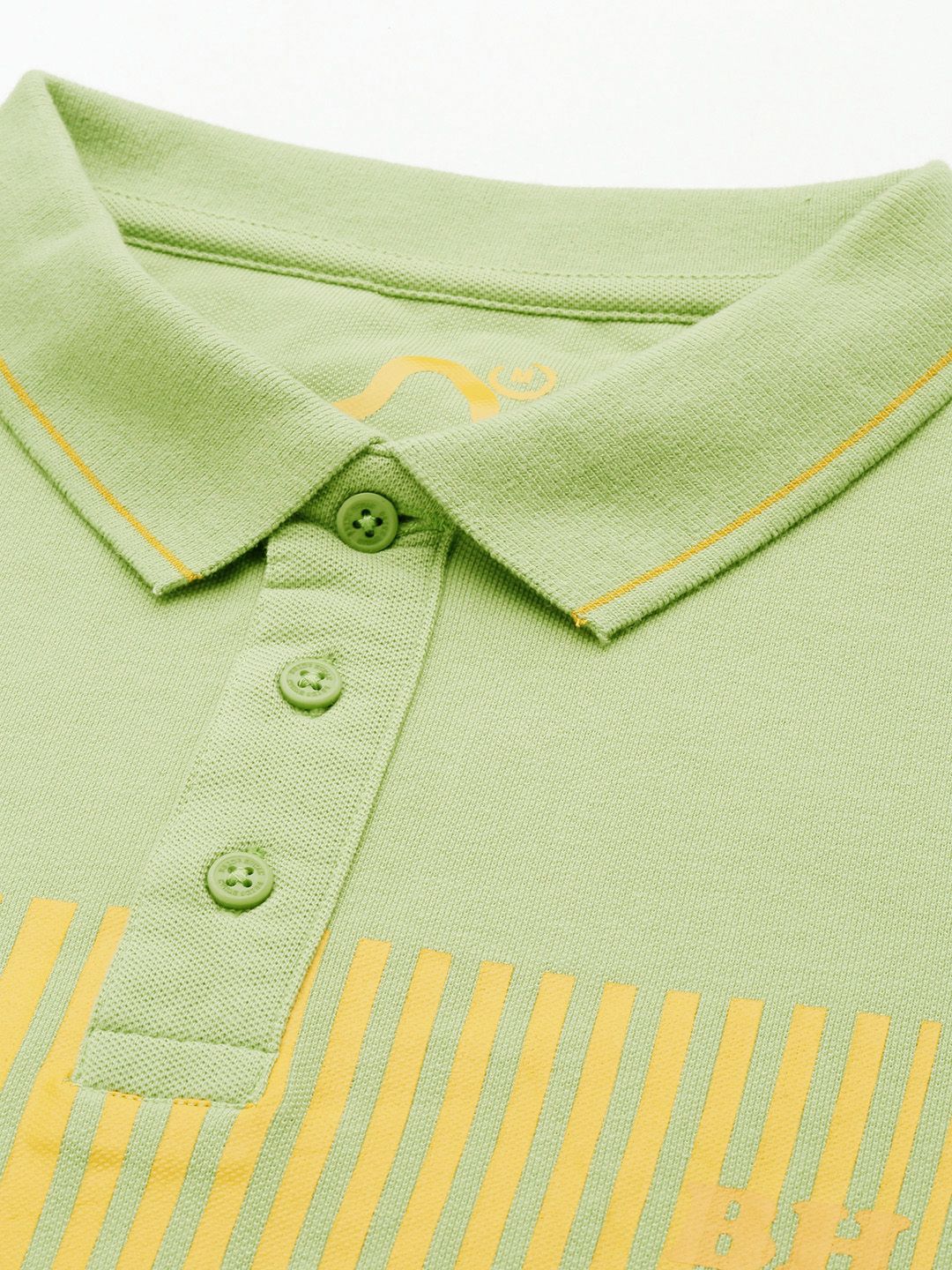 Being Human Striped Polo Collar Pure Cotton T-shirt