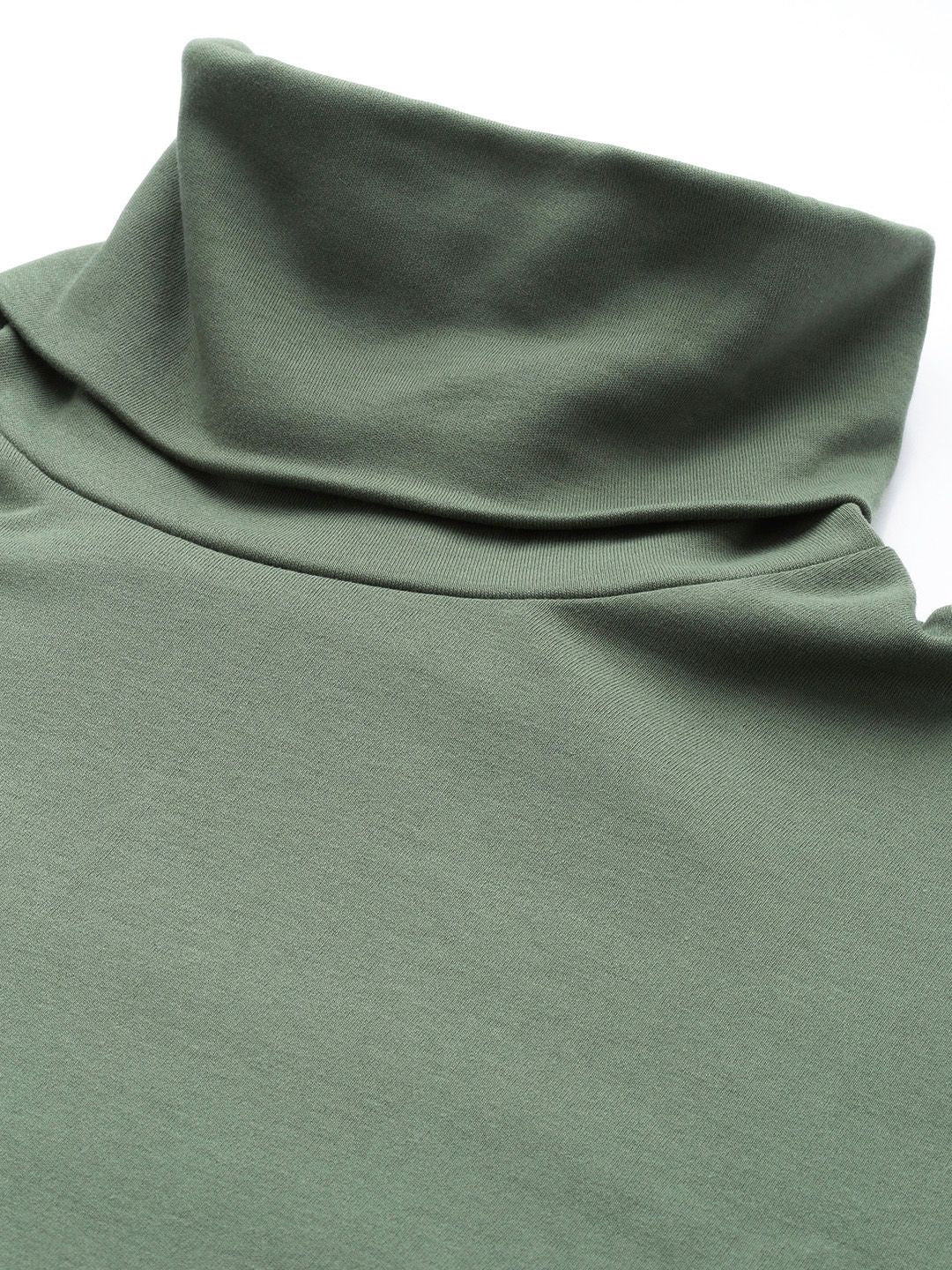 all about you Long Sleeves Pure Cotton Turtle Neck Sweatshirt