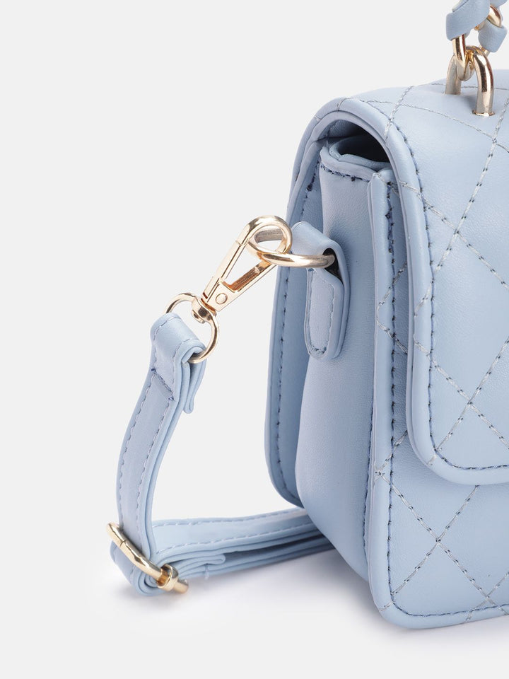 DressBerry Structured Quilted Satchel Bag