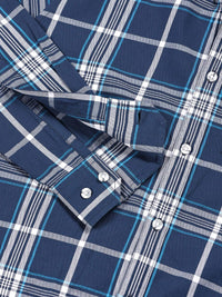 Thomas Scott Premium Slim Fit Tartan Checked Button-Down Collar Casual Shirt