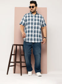 Thomas Scott Men Plus Size Premium Checked Casual Shirt