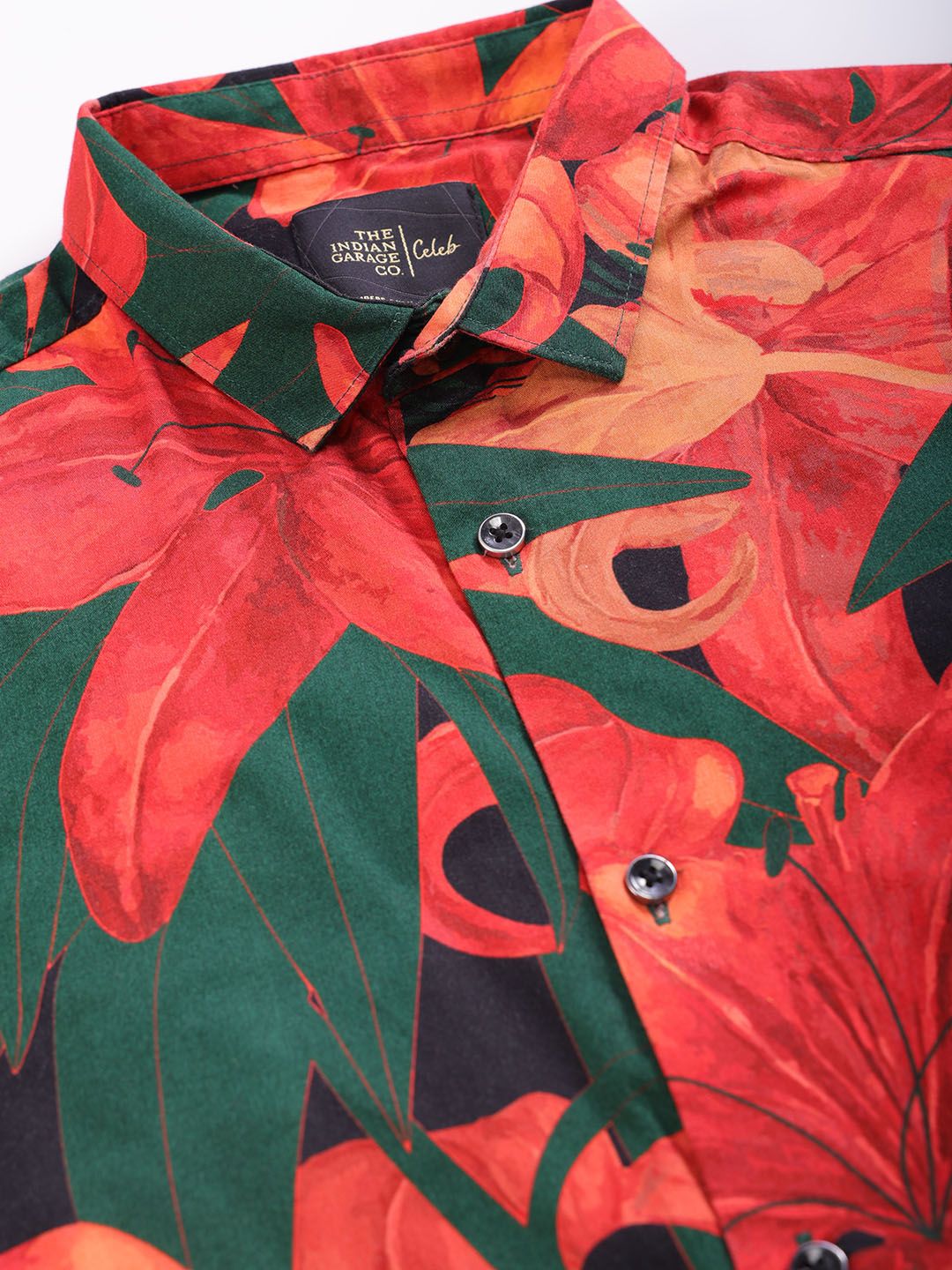 The Indian Garage Co Men Slim Fit Floral Printed Opaque Casual Shirt