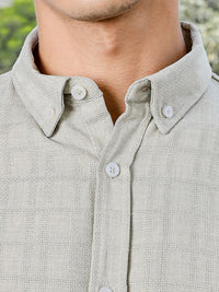 Thomas Scott Men Premium Fit Button-Down Collar Textured Casual Shirt