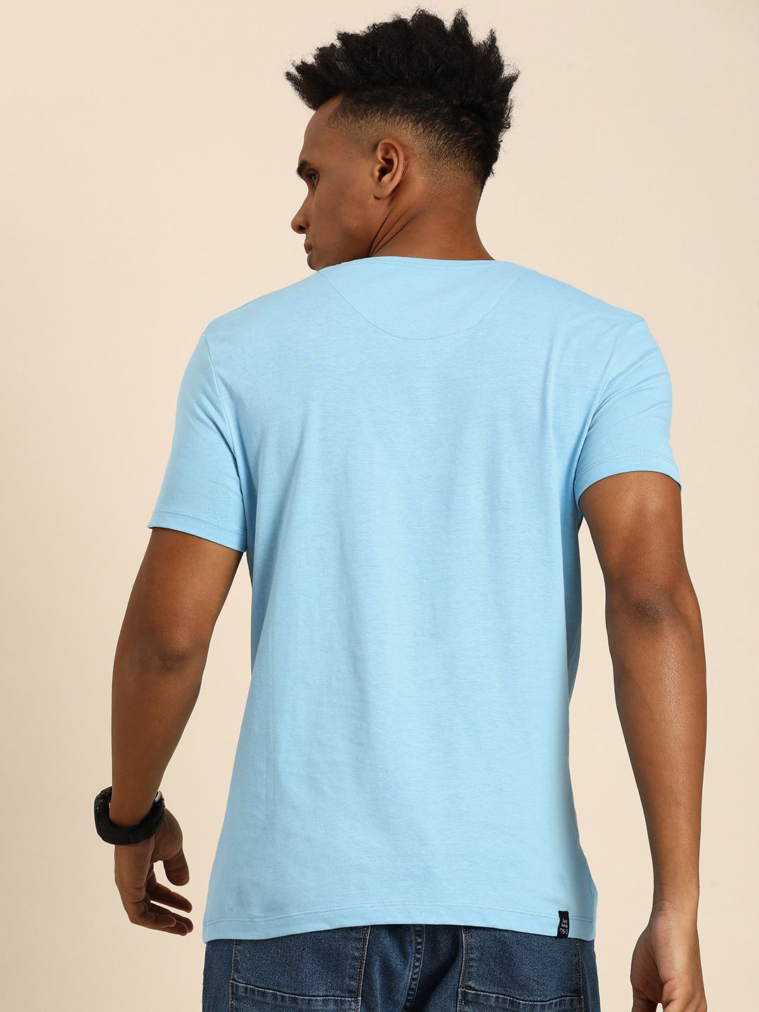 Being Human Pure Cotton Abstract Printed Casual T-shirt