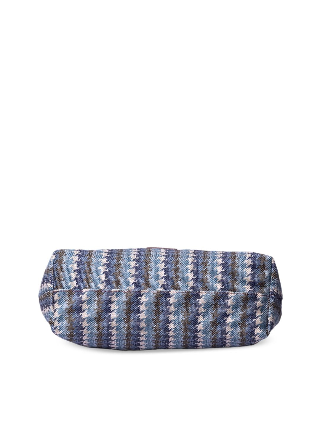 ZOUK Geometric Printed Shopper Jute Tote Bag