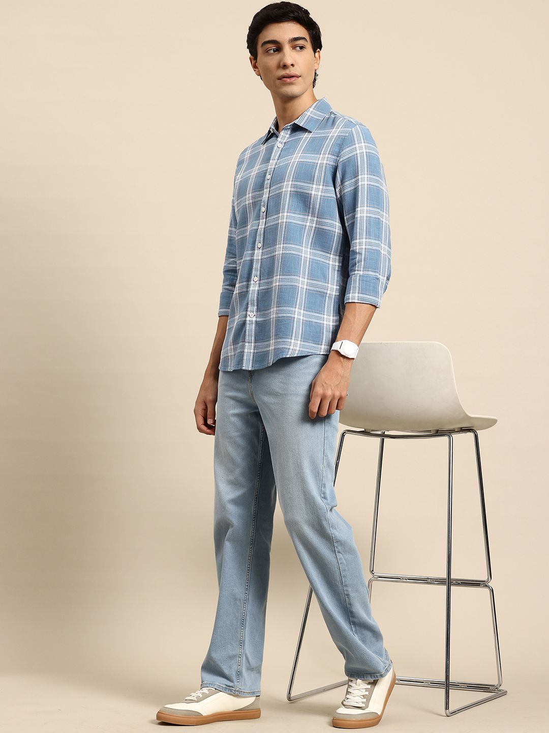 Being Human Classic Slim Fit Tartan Checked Casual Shirt