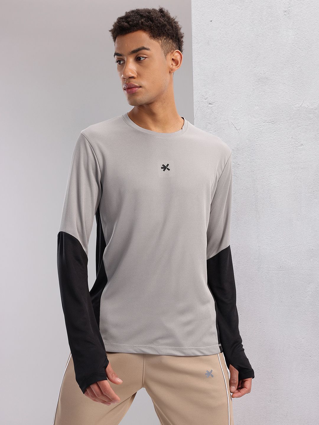 HRX by Hrithik Roshan Colourblocked Sleeves Rapid-Dry Running T-shirt