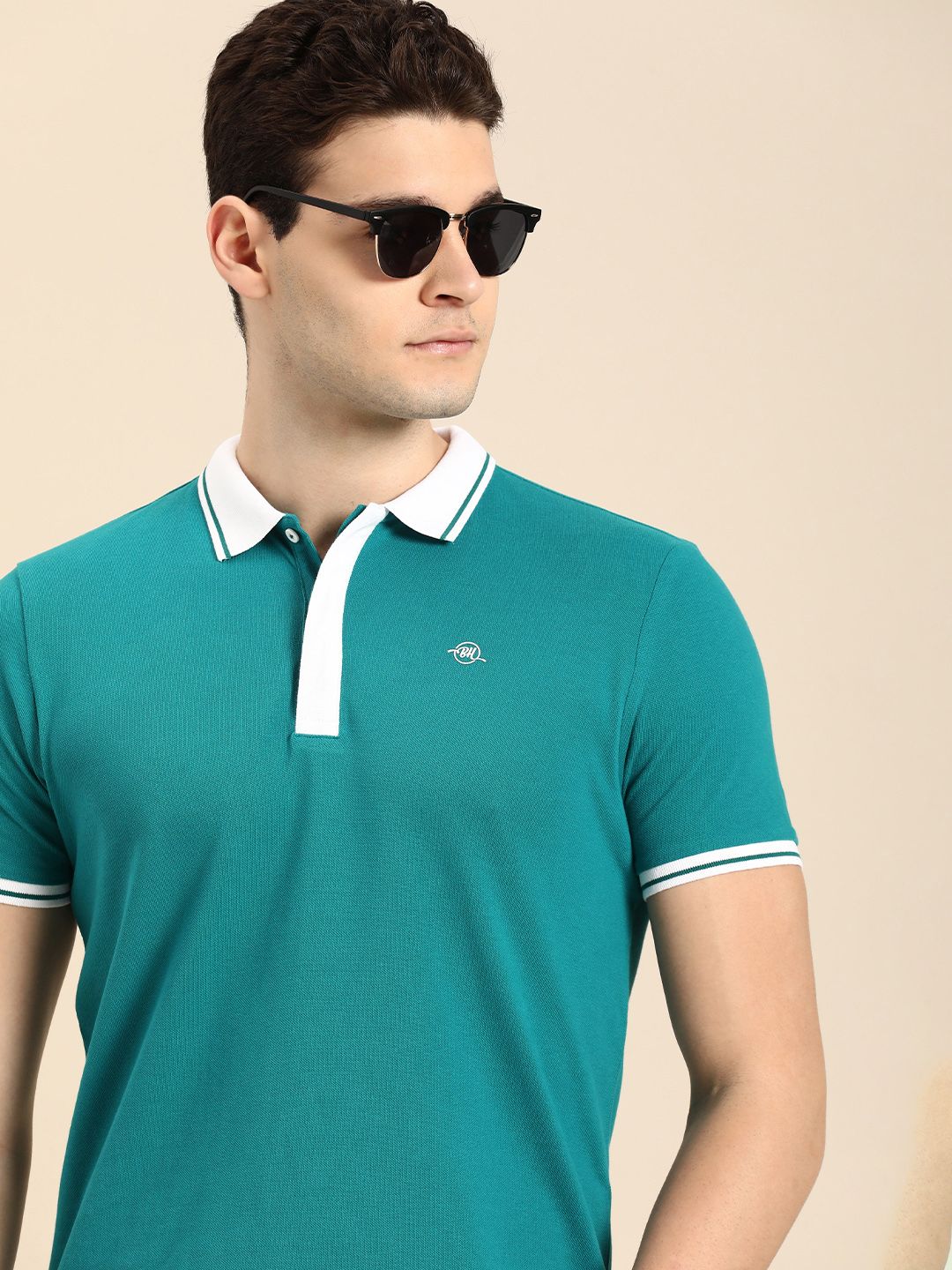 Being Human Men Polo Collar Pure Cotton T-shirt