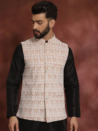 Jaket Nehru Kolar Mandarin Bersulam Warna Pic Anouk