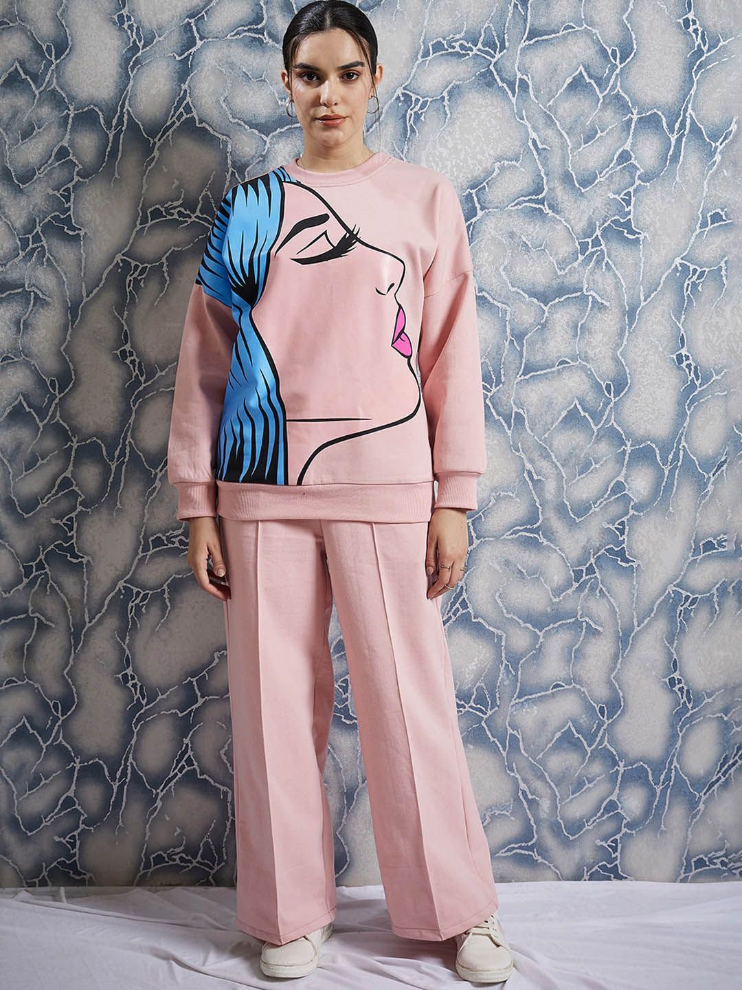 Athena Graphic Printed Sweatshirt With Trouser