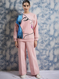 Athena Graphic Printed Sweatshirt With Trouser