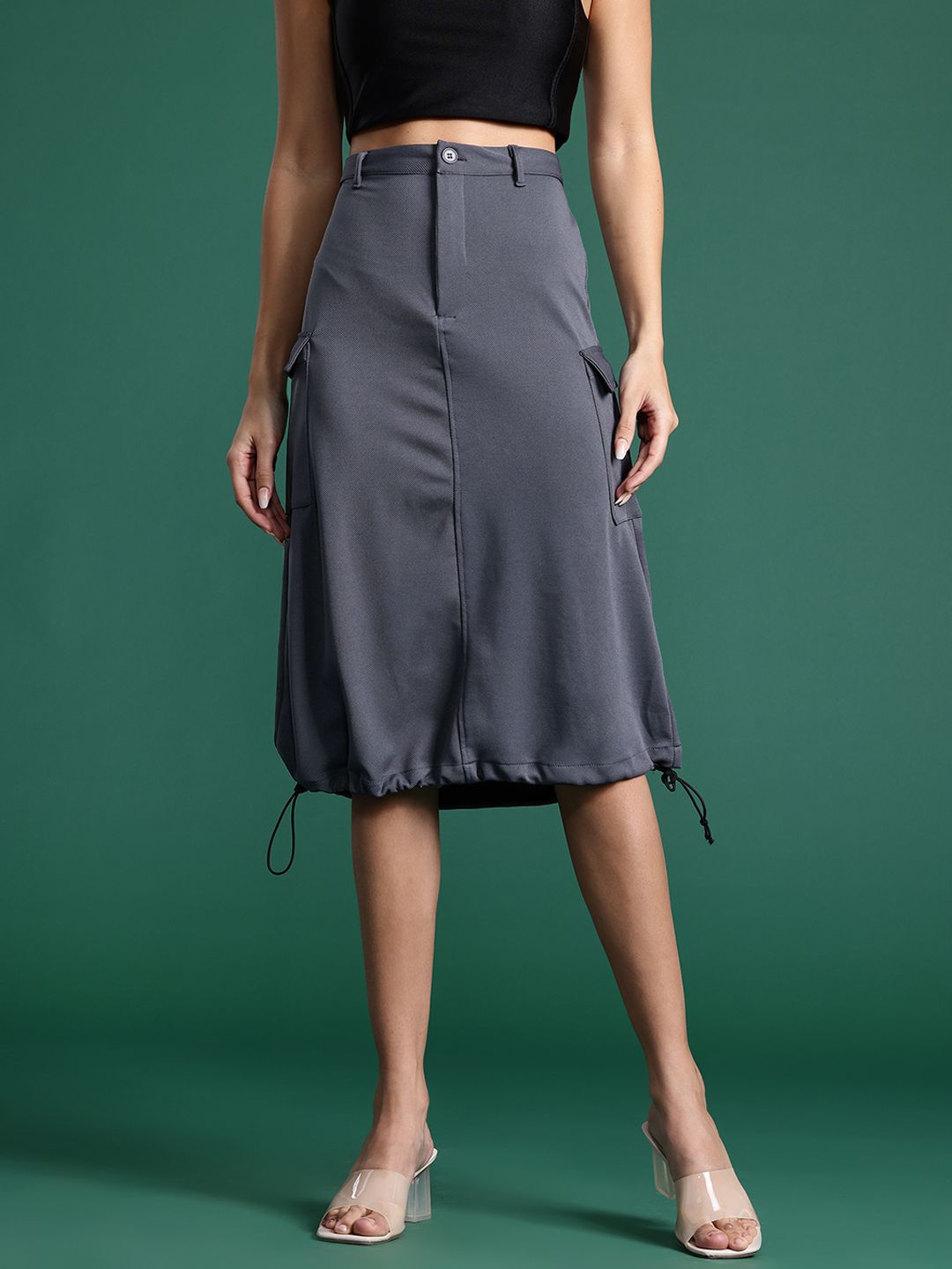 DressBerry Cargo Style Toggled Skirt
