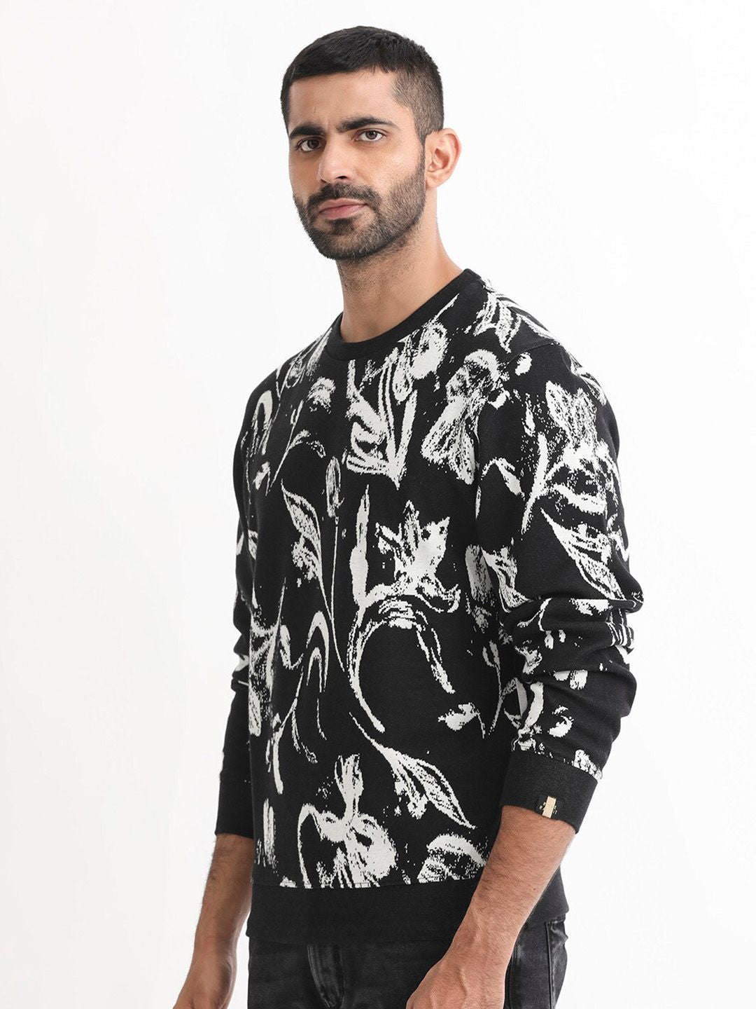 RARE RABBIT Men Thalora Floral Printed Sweatshirt