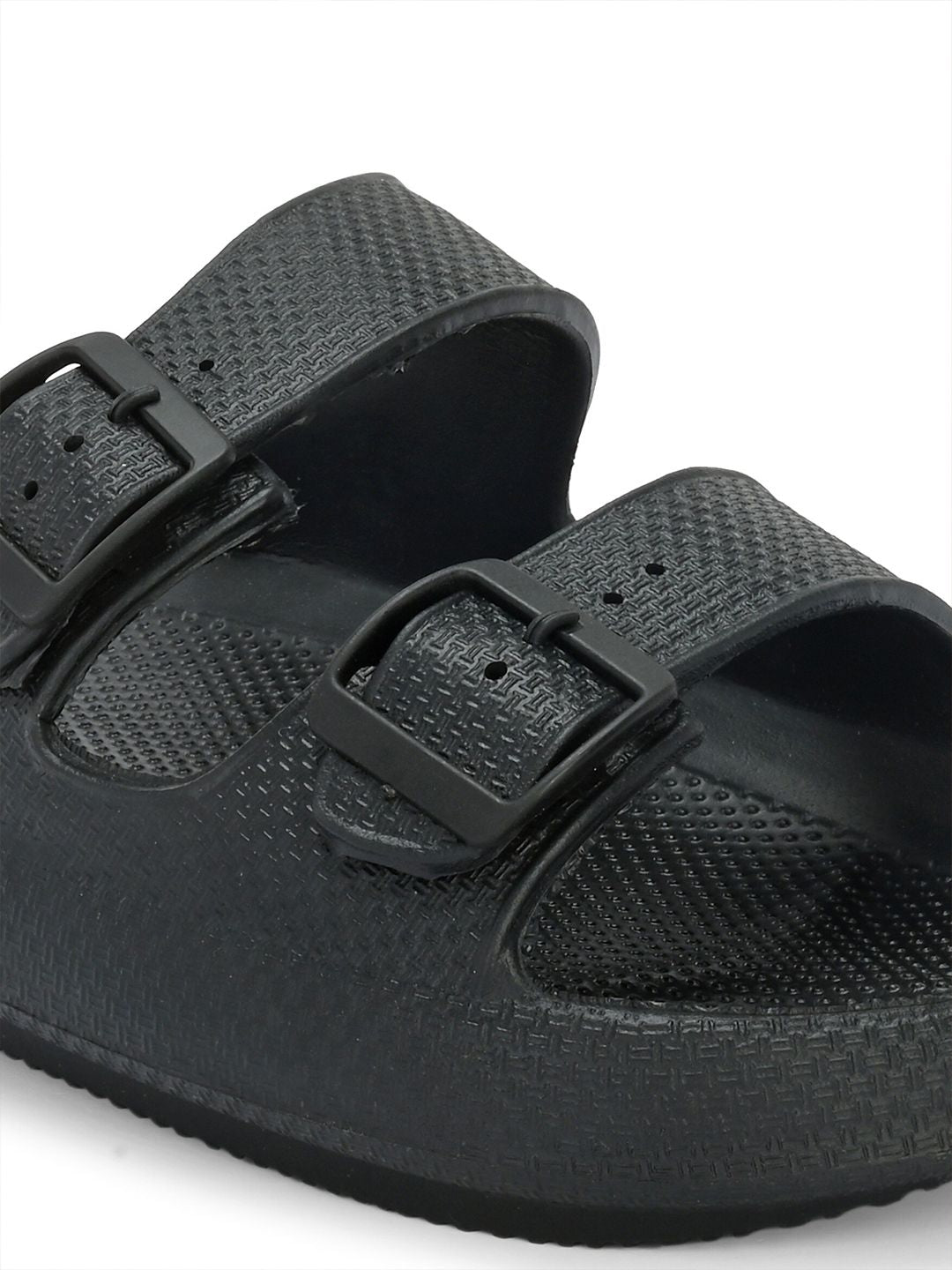 HRX by Hrithik Roshan Men Black Textured Sliders