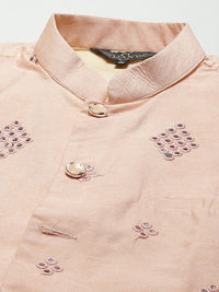 SOJANYA Men Woven Design Kurta with Churidar with Nehru Jacket