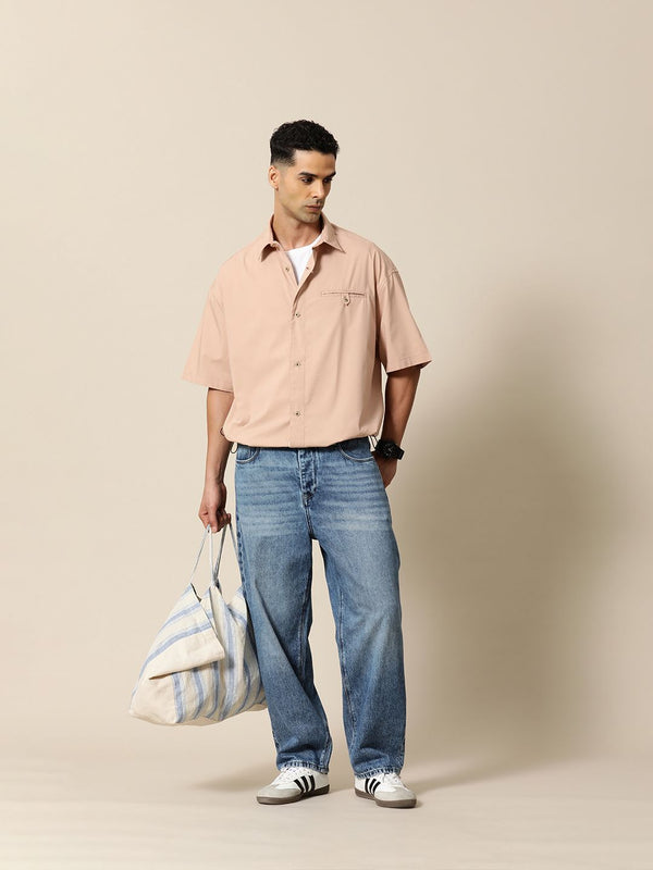 Mr Bowerbird Solid Oversized Casual Shirt