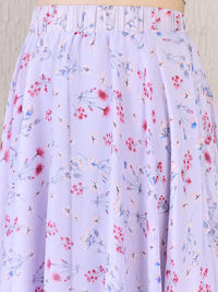 Berrylush Women Printed Flared Maxi Skirts
