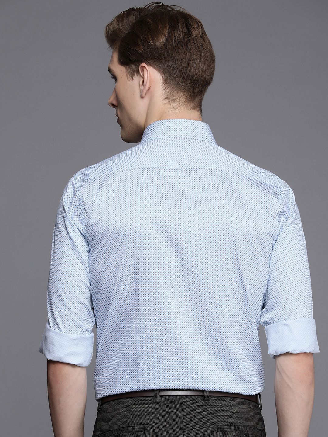 Raymond Pure Cotton Slim Fit Floral Printed Formal Shirt