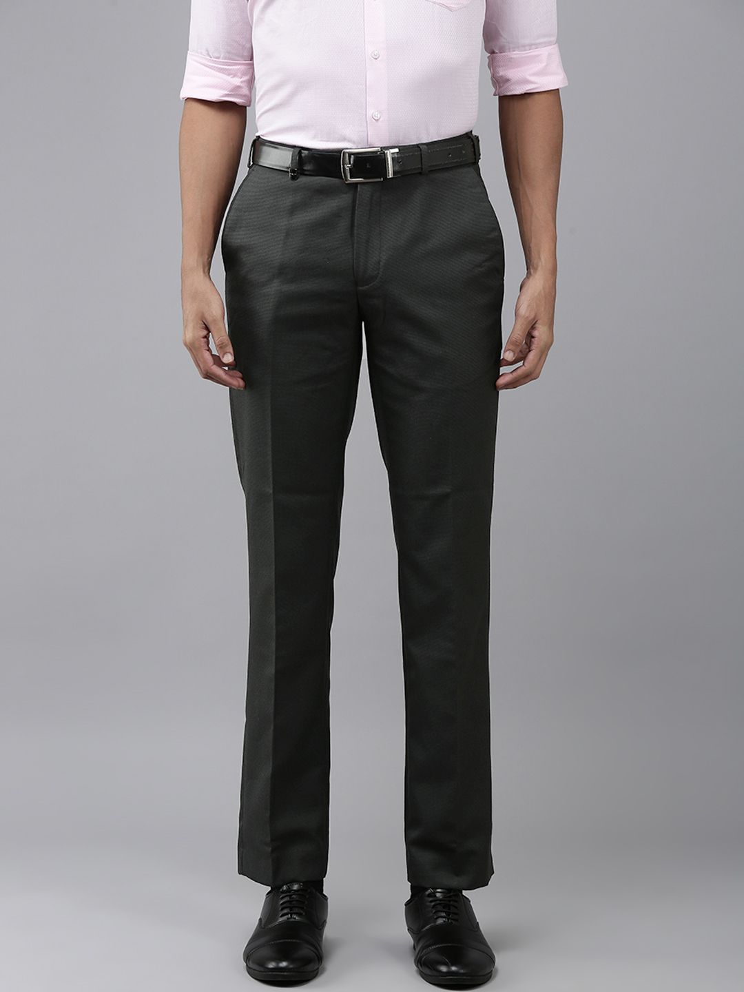 Park Avenue Men Textured Formal Trousers