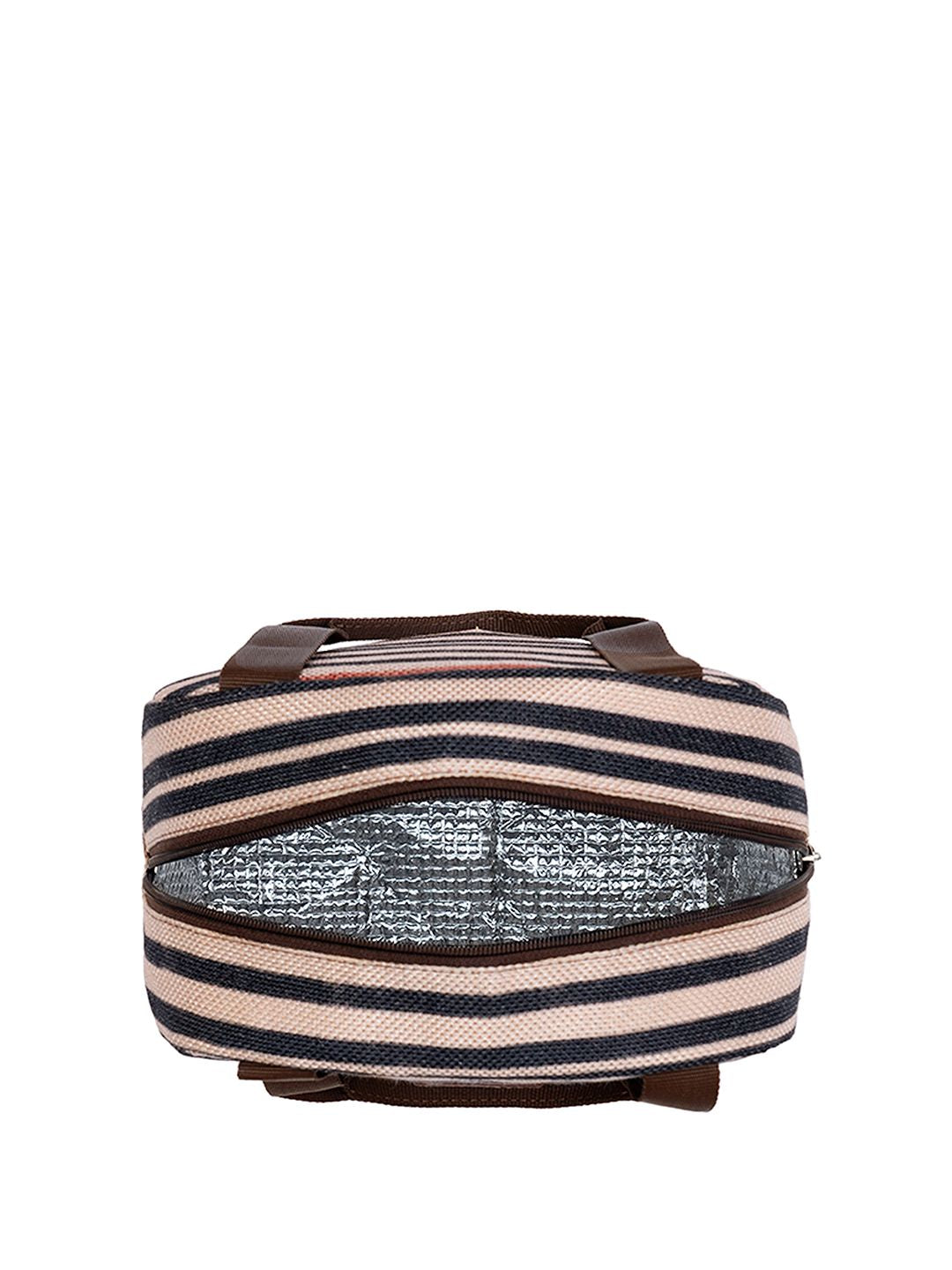 ZOUK Women Striped Zipper Lunch Bag