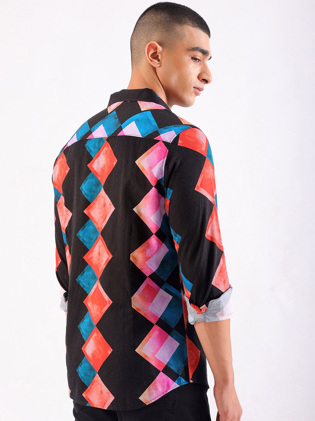 The Indian Garage Co Men Slim Fit Opaque Pure Cotton Printed Party Shirt