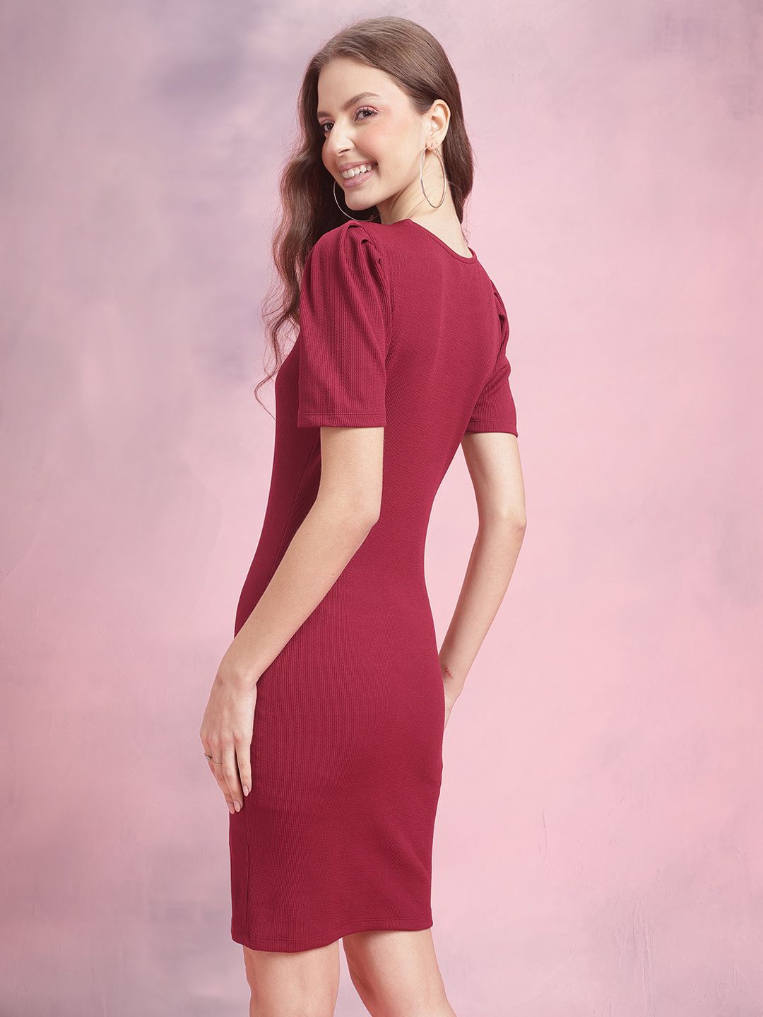 DressBerry Puff Sleeve Bodycon Dress