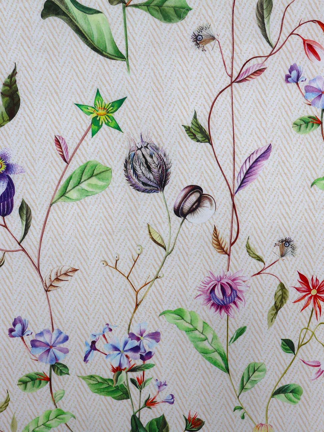 BOMBAY DYEING Blooming Muse Purple Floral Cotton 144 TC King Bedsheet Set 2.74 x 2.74 m