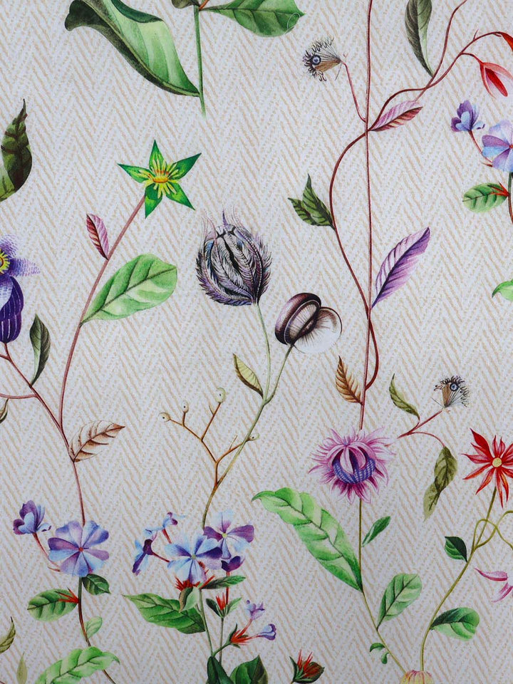 BOMBAY DYEING Blooming Muse Purple Floral Cotton 144 TC King Bedsheet Set 2.74 x 2.74 m