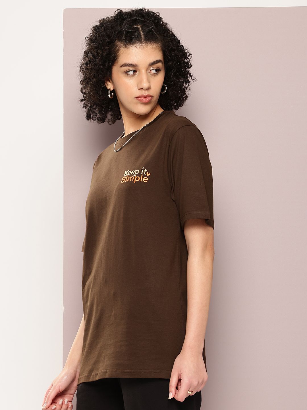 DILLINGER Women Typography Printed Oversized T-shirt