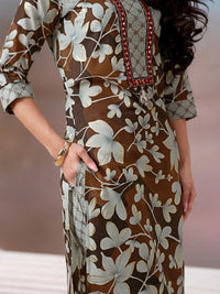 Varanga Women Floral Printed Regular Kurta with Trousers & With Dupatta