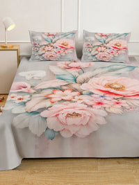 Moda Rapido X KLOTTHE Multicoloured Floral 400 TC Bedsheet with 2 Pillow Covers