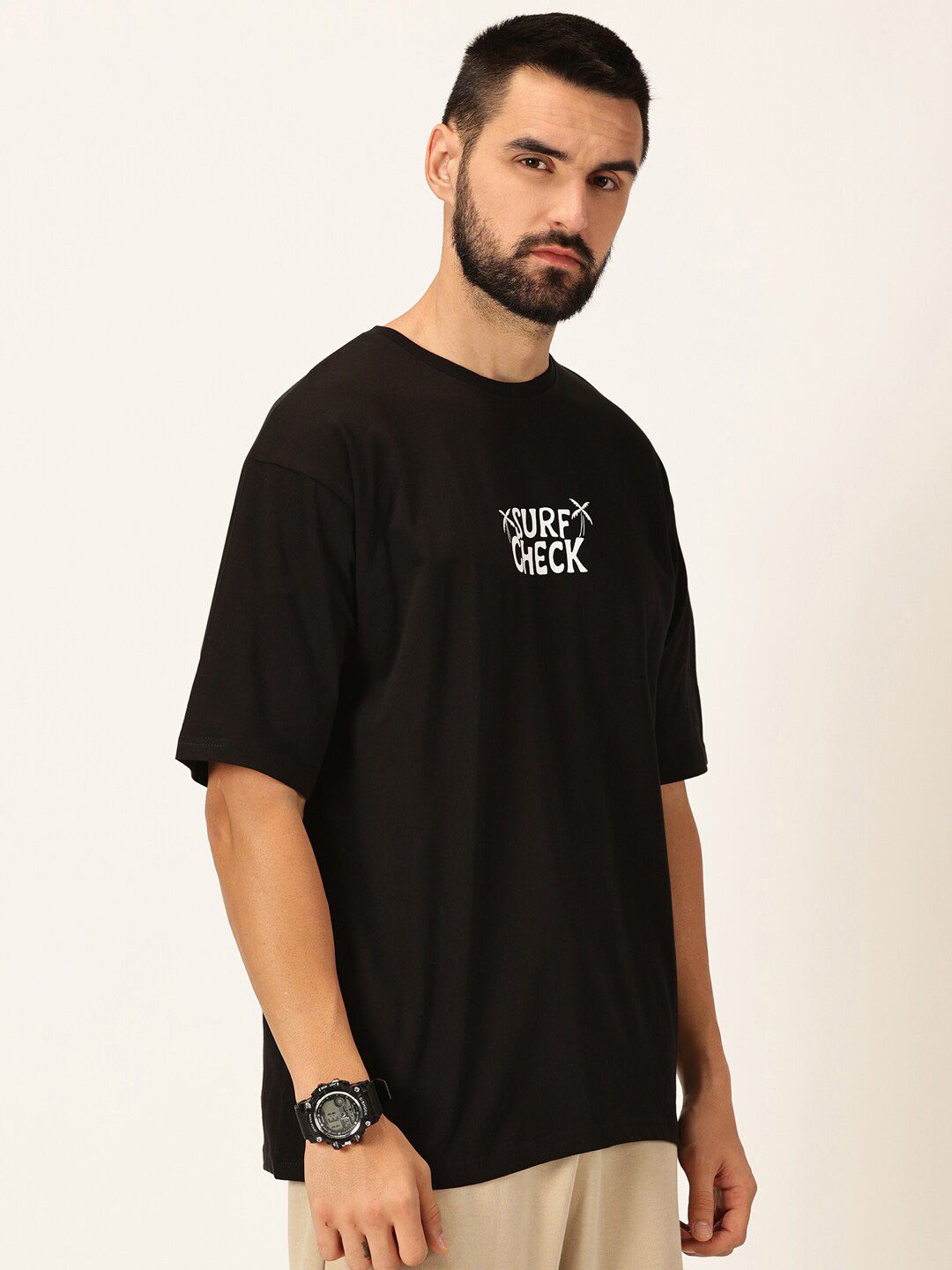 Thomas Scott Typography Printed Round Neck Drop-Shoulder Sleeves Bio Finish T-shirt