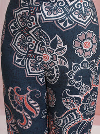 Vishudh Blue Printed High Neck Tunic With Flared Trouser