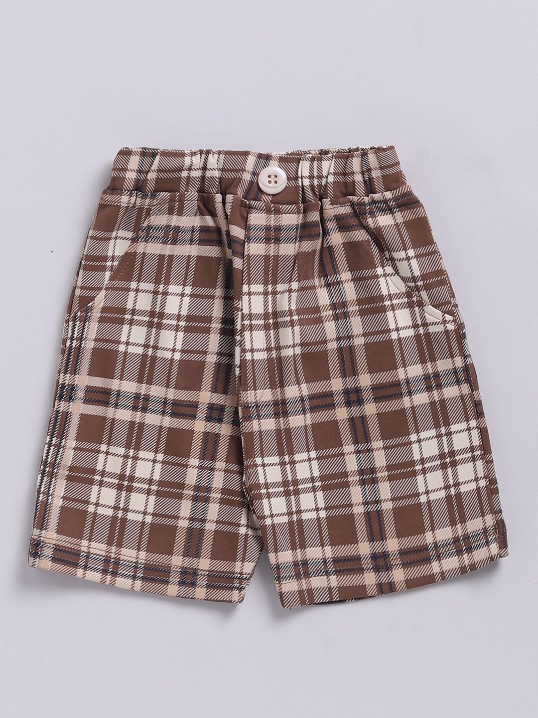Moms Love Infant Boys Checked Pure Cotton Clothing Set