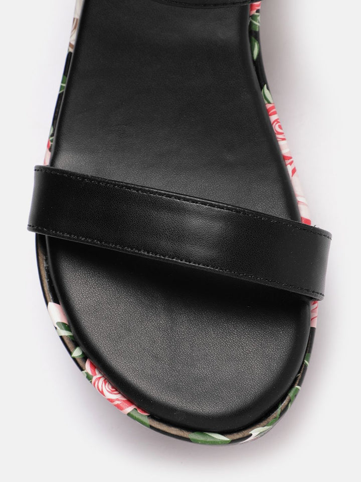 DressBerry Floral Printed Printed Wedges