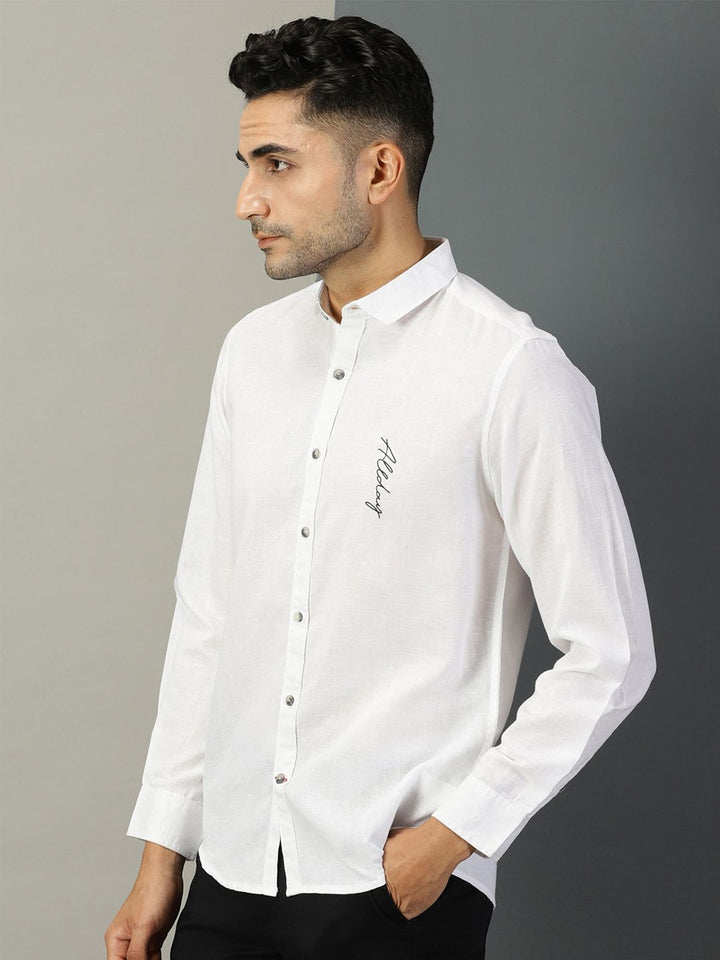 Thomas Scott Typography Printed Classic Regular Fit Casual Shirt