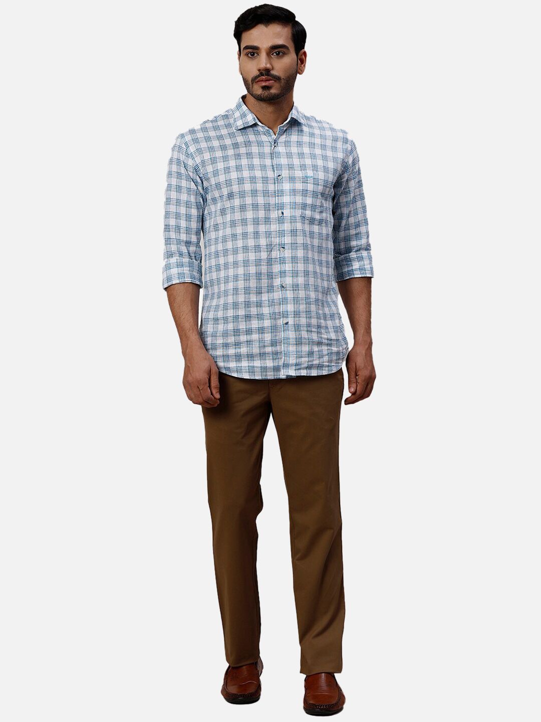 Park Avenue Men Slim Fit Mid-Rise Trousers