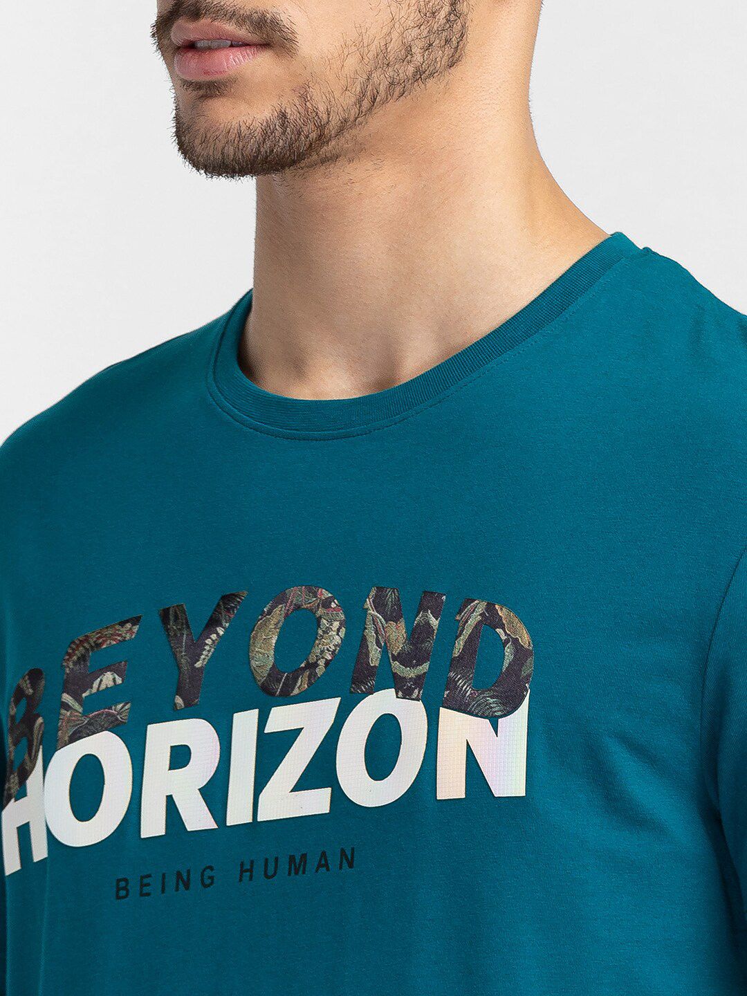 Being Human Typography Printed Short Sleeves T-shirt