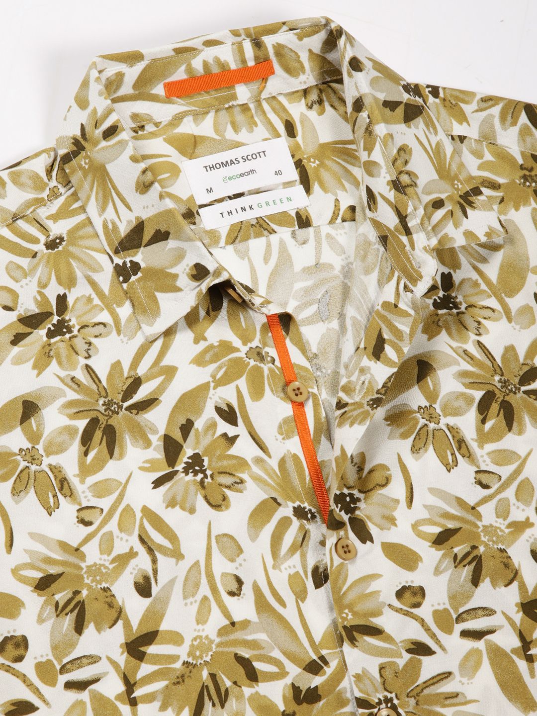 Thomas Scott Men Floral Printed Spread Collar Casual Shirt