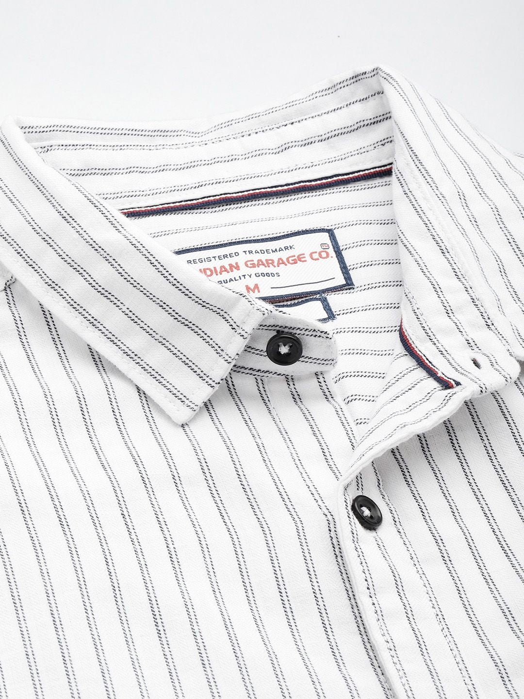 The Indian Garage Co Slim Fit Opaque Striped Casual Shirt