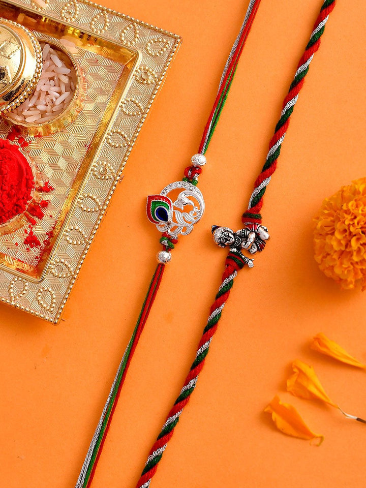 Voylla Lord Krishna Peacock Feather Thread Rakhi