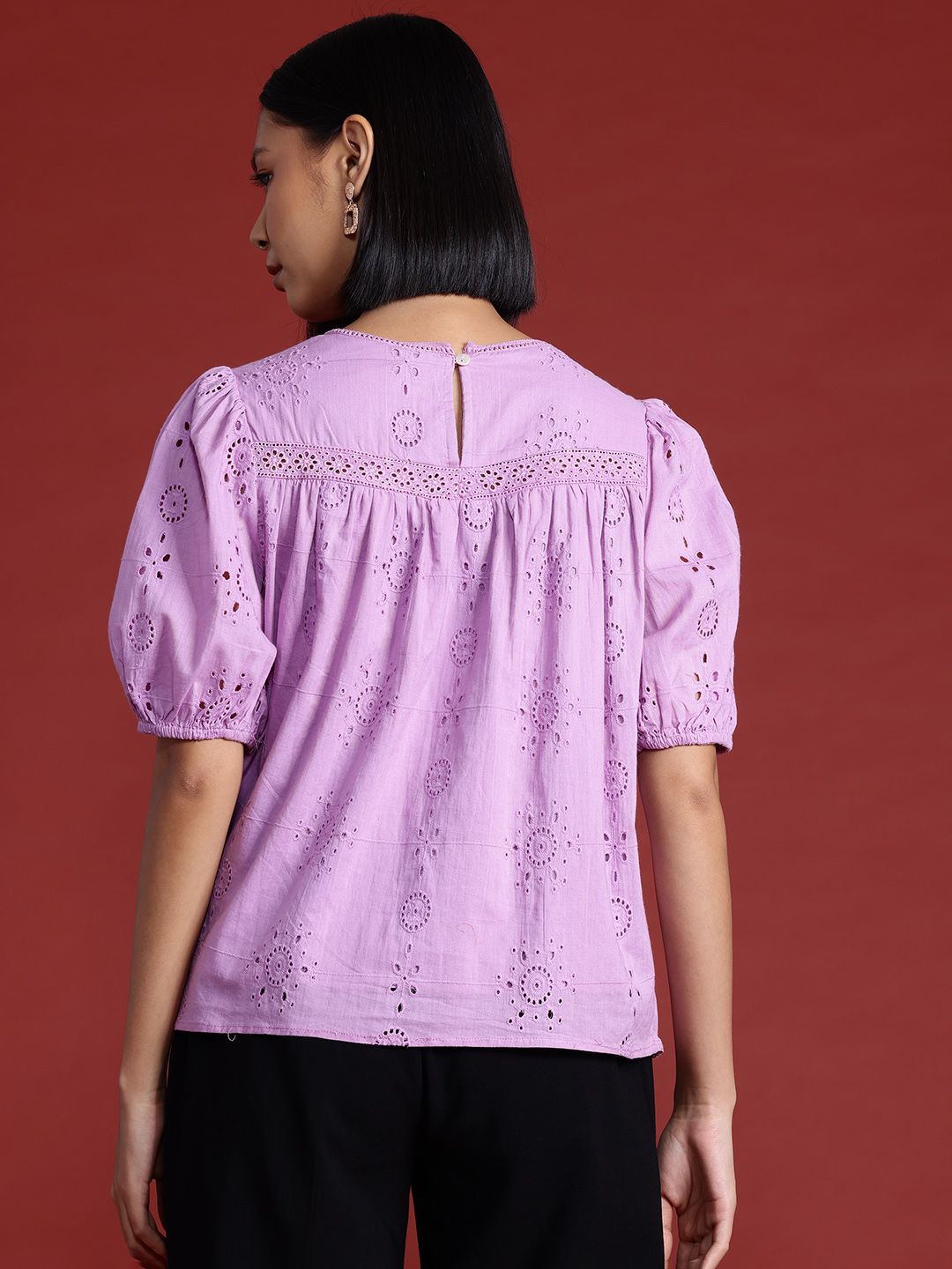 all about you Puff Sleeve Cotton Top