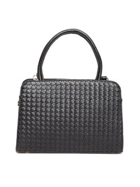 Lino Perros Black Basket Weave Patterned Handbag