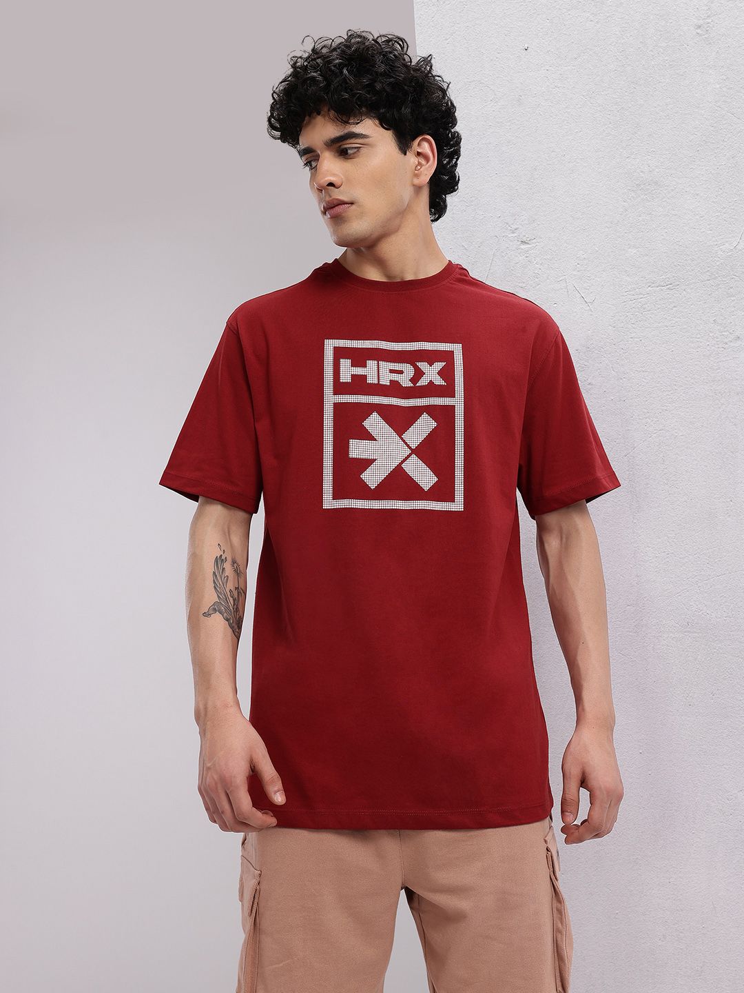 HRX by Hrithik Roshan Men Brand Logo Printed Training T-shirt